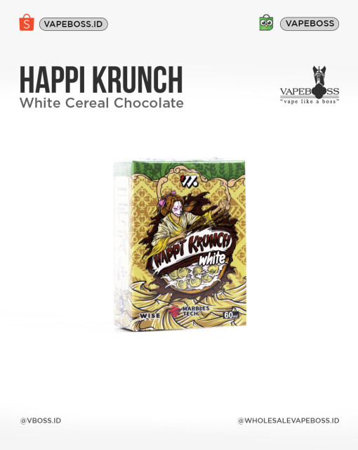 Happi Krunch V2 White Chocolate Cereal Milk 60ml by Wise Juice